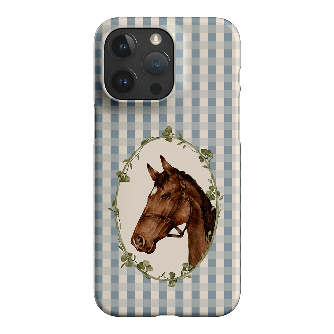 Gingham Horse Printed Phone Cases iPhone 15 Pro Max / Snap by Kasiags Art - The Dairy