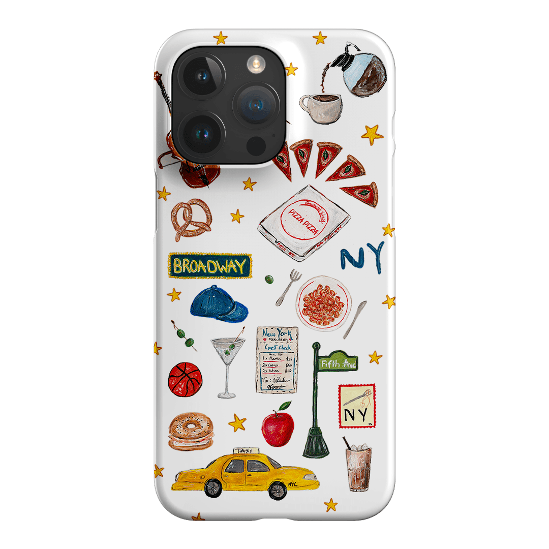 NYC White Printed Phone Cases iPhone 15 Pro Max / Snap by BG. Studio - The Dairy