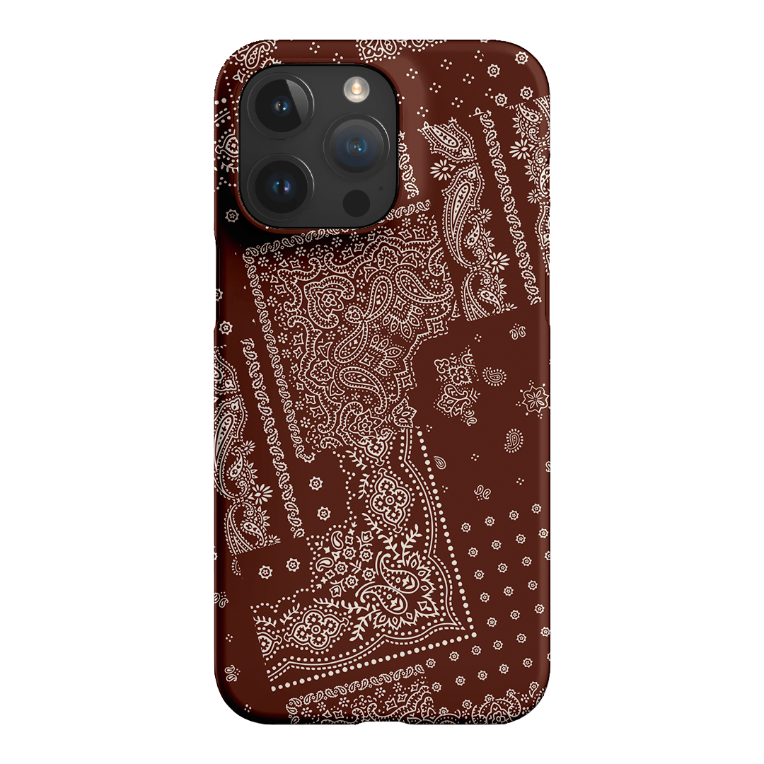 Paisley Cinnamon Printed Phone Cases iPhone 15 Pro Max / Snap by The Dairy - The Dairy