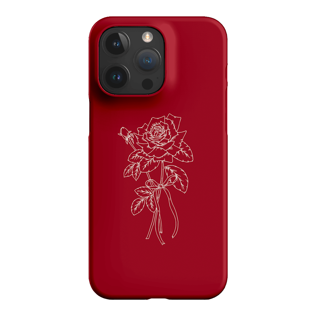 Red Rose Printed Phone Cases iPhone 15 Pro Max / Snap by Typoflora - The Dairy