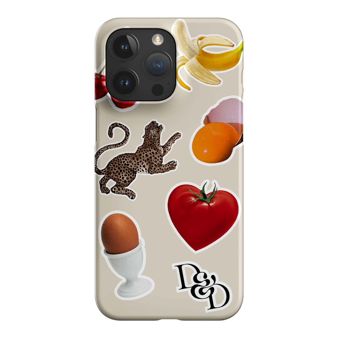 Sunday Stickers Cream Printed Phone Cases iPhone 15 Pro Max / Snap by Desmond & Dempsey - The Dairy