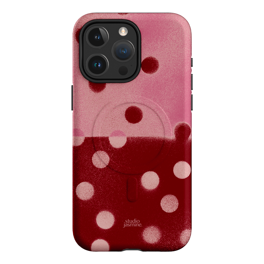 Cherry Polka Dot Printed Phone Cases iPhone 15 Pro Max / Armoured MagSafe by Jasmine Dowling - The Dairy