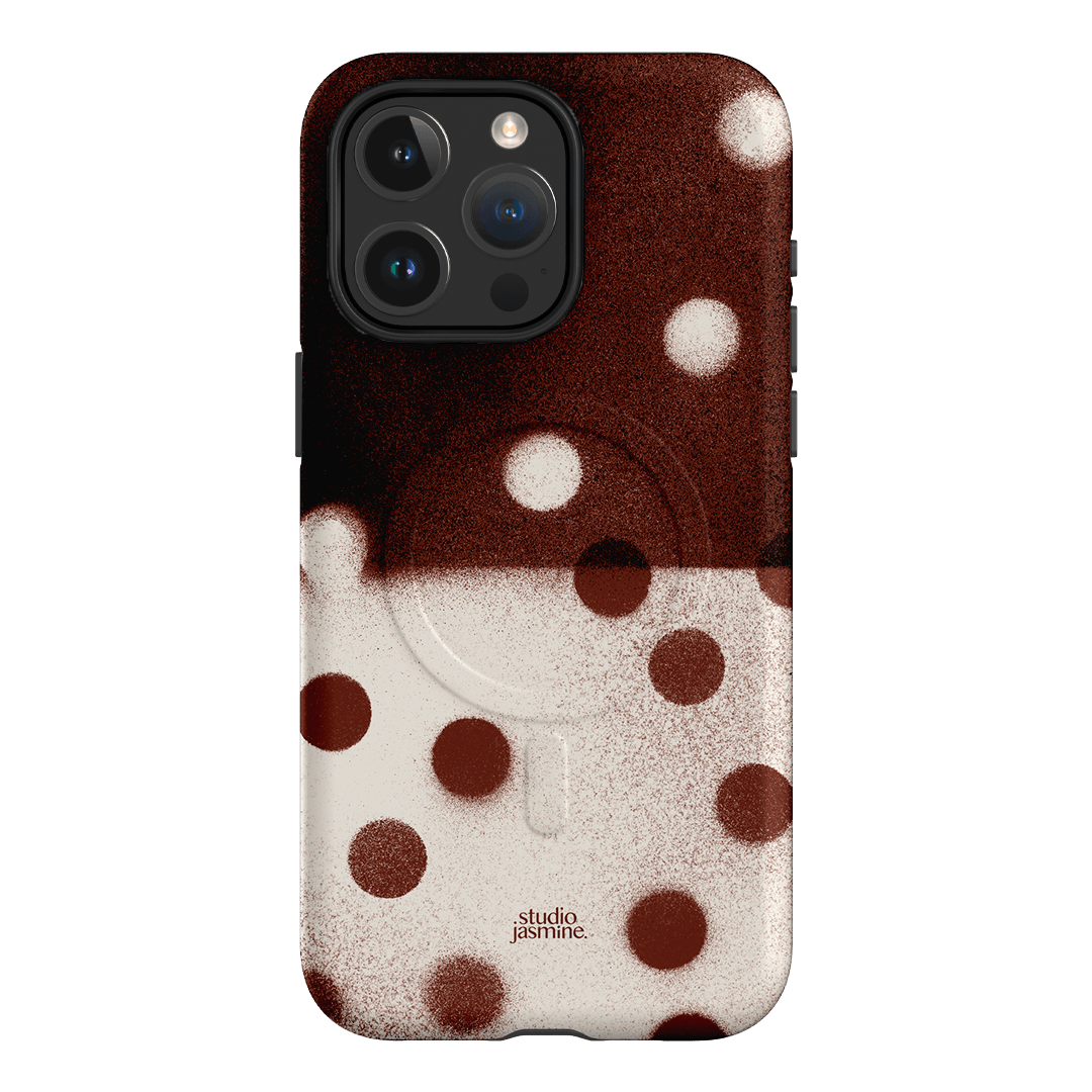 Espresso Polka Dot Printed Phone Cases iPhone 15 Pro Max / Armoured MagSafe by Jasmine Dowling - The Dairy