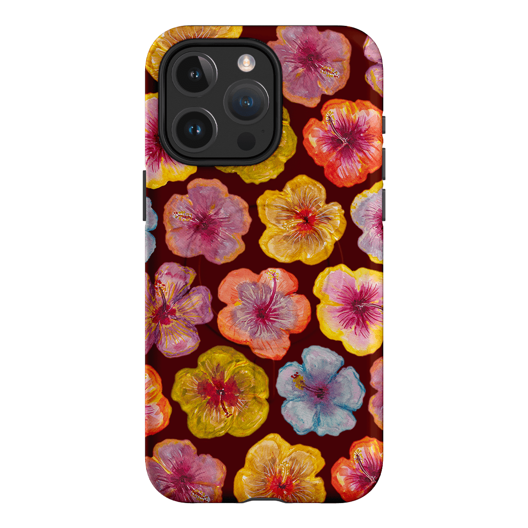 Hibiscus Holiday Rouge Printed Phone Cases iPhone 15 Pro Max / Armoured MagSafe by BG. Studio - The Dairy