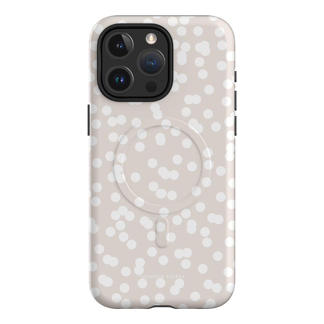 Mini Confetti White Printed Phone Cases iPhone 15 Pro Max / Armoured MagSafe by Veronica Tucker - The Dairy