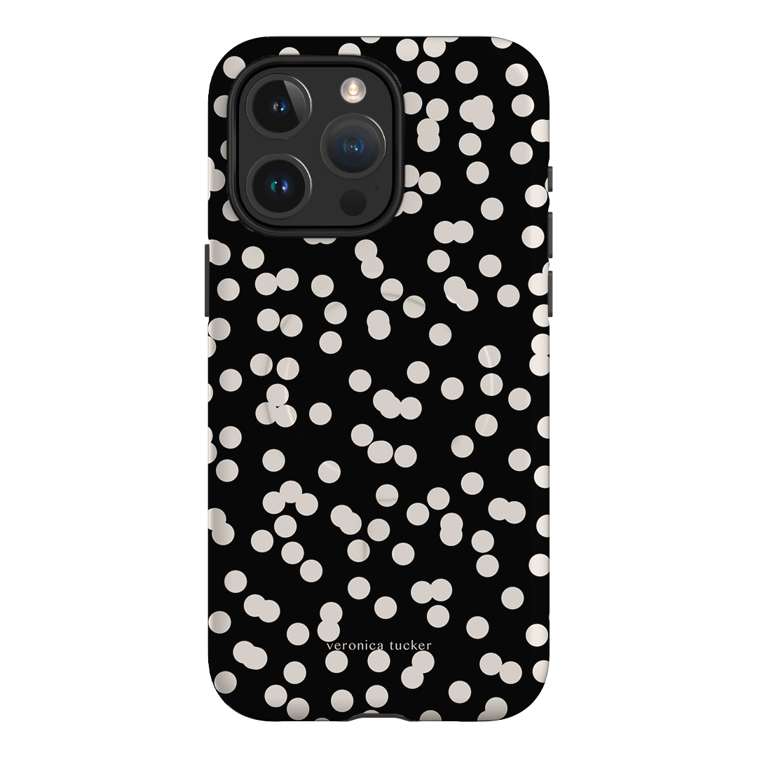 Mini Confetti Noir Printed Phone Cases iPhone 15 Pro Max / Armoured MagSafe by Veronica Tucker - The Dairy