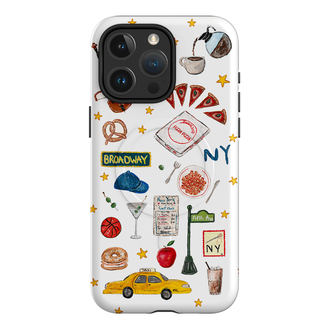 NYC White Printed Phone Cases iPhone 15 Pro Max / Armoured MagSafe by BG. Studio - The Dairy