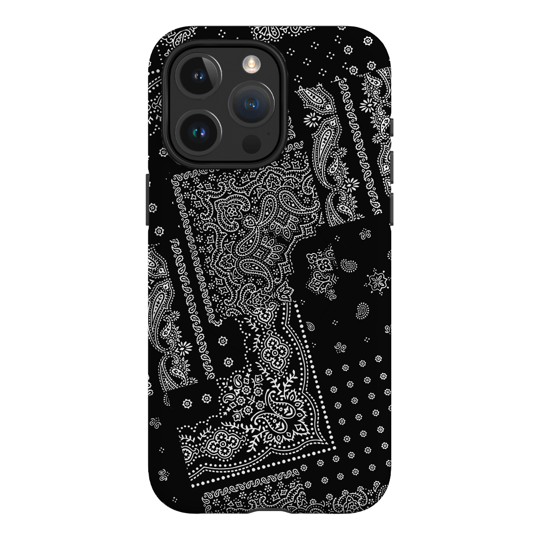 Paisley Noir Printed Phone Cases iPhone 15 Pro Max / Armoured MagSafe by The Dairy - The Dairy