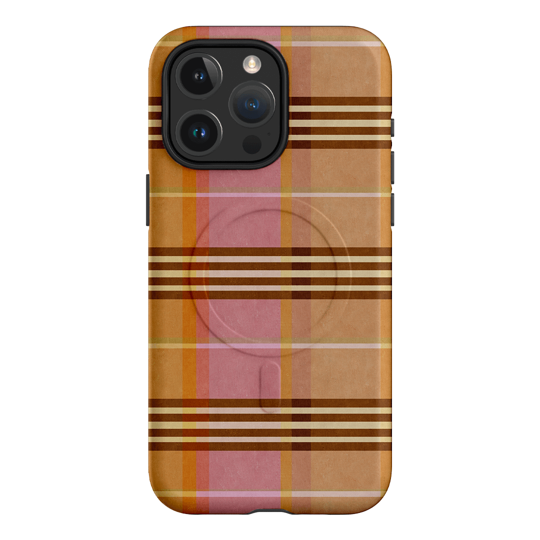 Peachy Plaid Printed Phone Cases iPhone 15 Pro Max / Armoured MagSafe by Fenton & Fenton - The Dairy