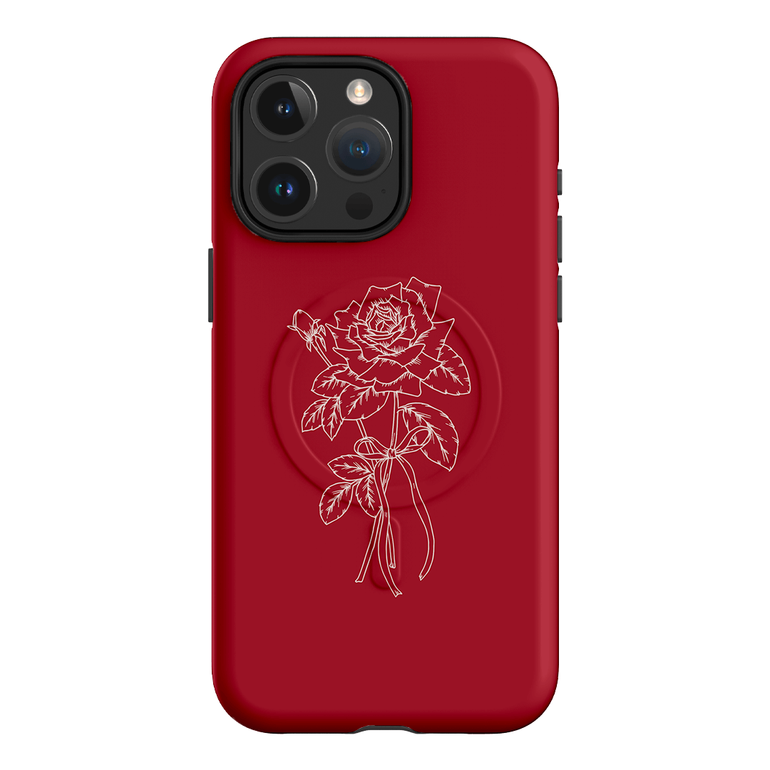 Red Rose Printed Phone Cases iPhone 15 Pro Max / Armoured MagSafe by Typoflora - The Dairy