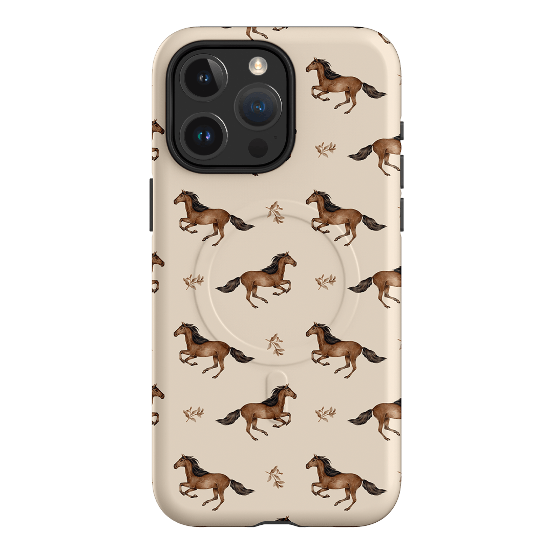 Running Horse Printed Phone Cases iPhone 15 Pro Max / Armoured MagSafe by Kasiags Art - The Dairy