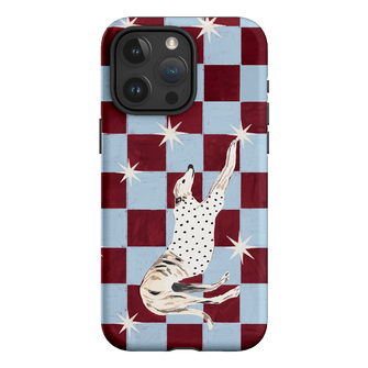 Check Greyhound Blue Printed Phone Cases iPhone 15 Pro Max / Armoured by Lisa Hu - The Dairy