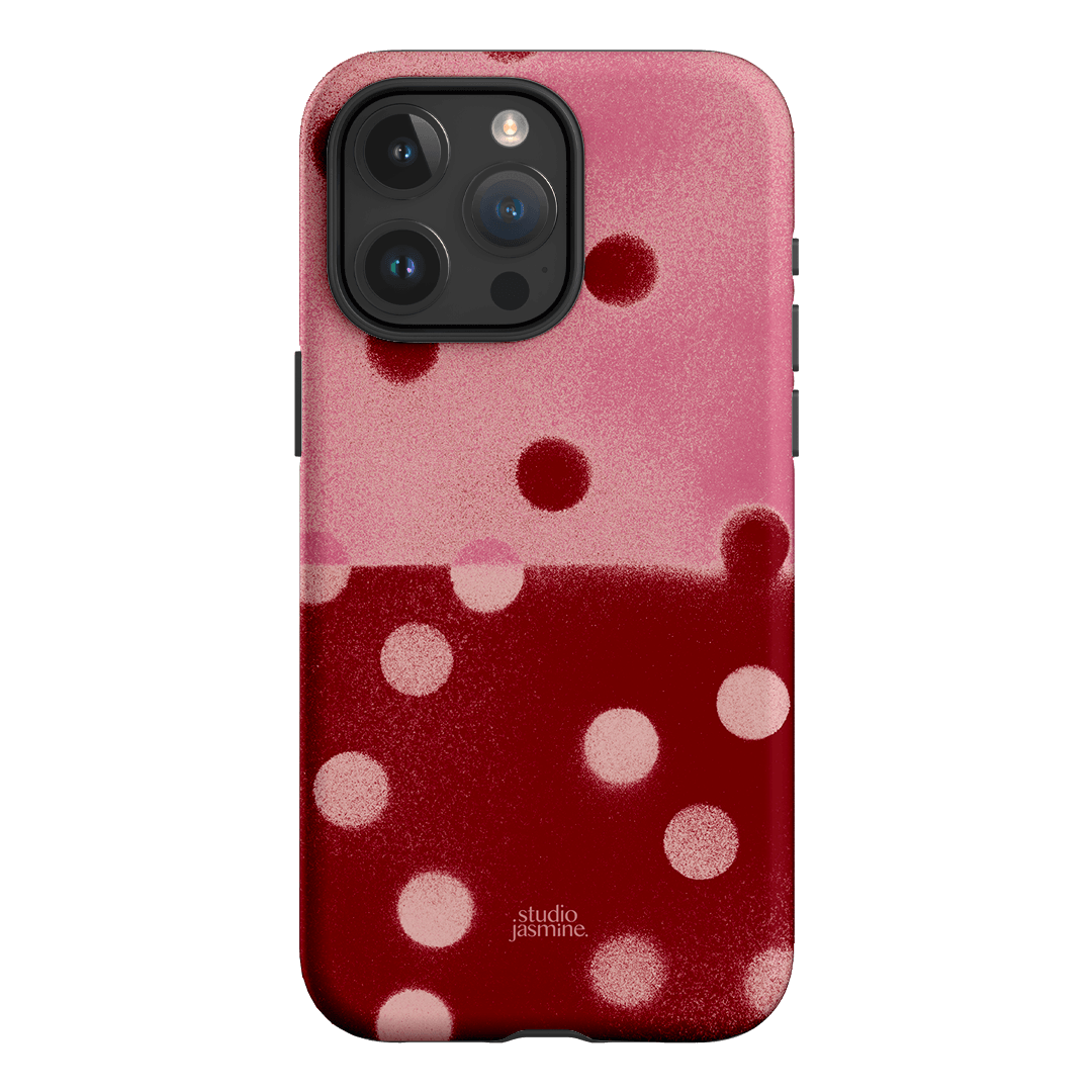 Cherry Polka Dot Printed Phone Cases iPhone 15 Pro Max / Armoured by Jasmine Dowling - The Dairy