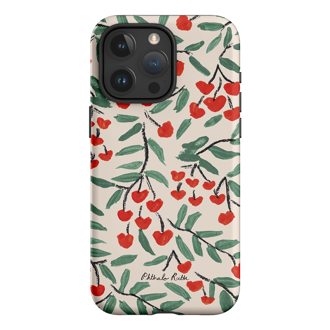 Cherry Love Printed Phone Cases iPhone 15 Pro Max / Armoured by Phthalo Ruth - The Dairy