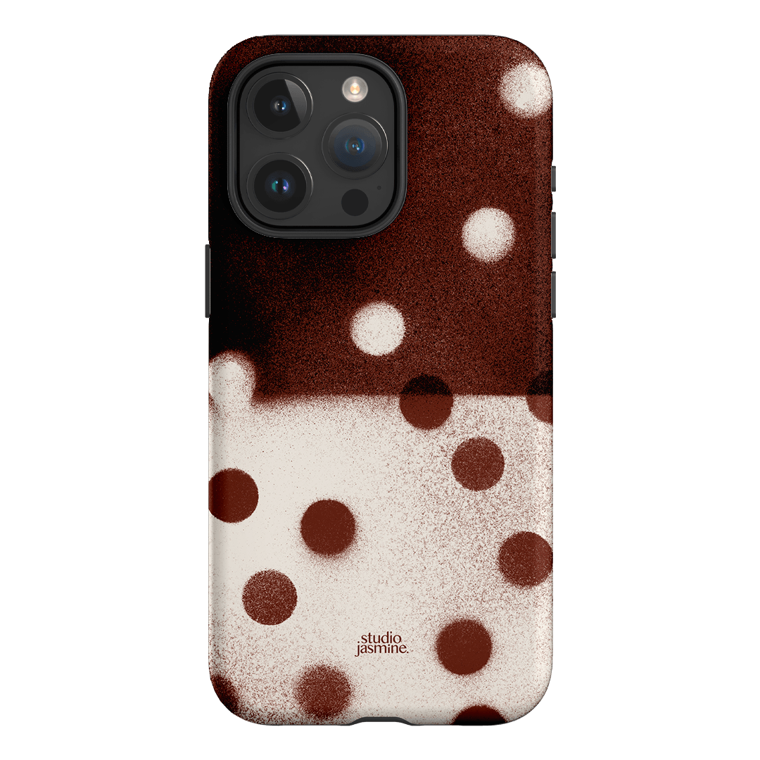 Espresso Polka Dot Printed Phone Cases iPhone 15 Pro Max / Armoured by Jasmine Dowling - The Dairy