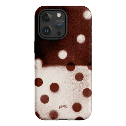 Espresso Polka Dot Printed Phone Cases iPhone 15 Pro Max / Armoured by Jasmine Dowling - The Dairy