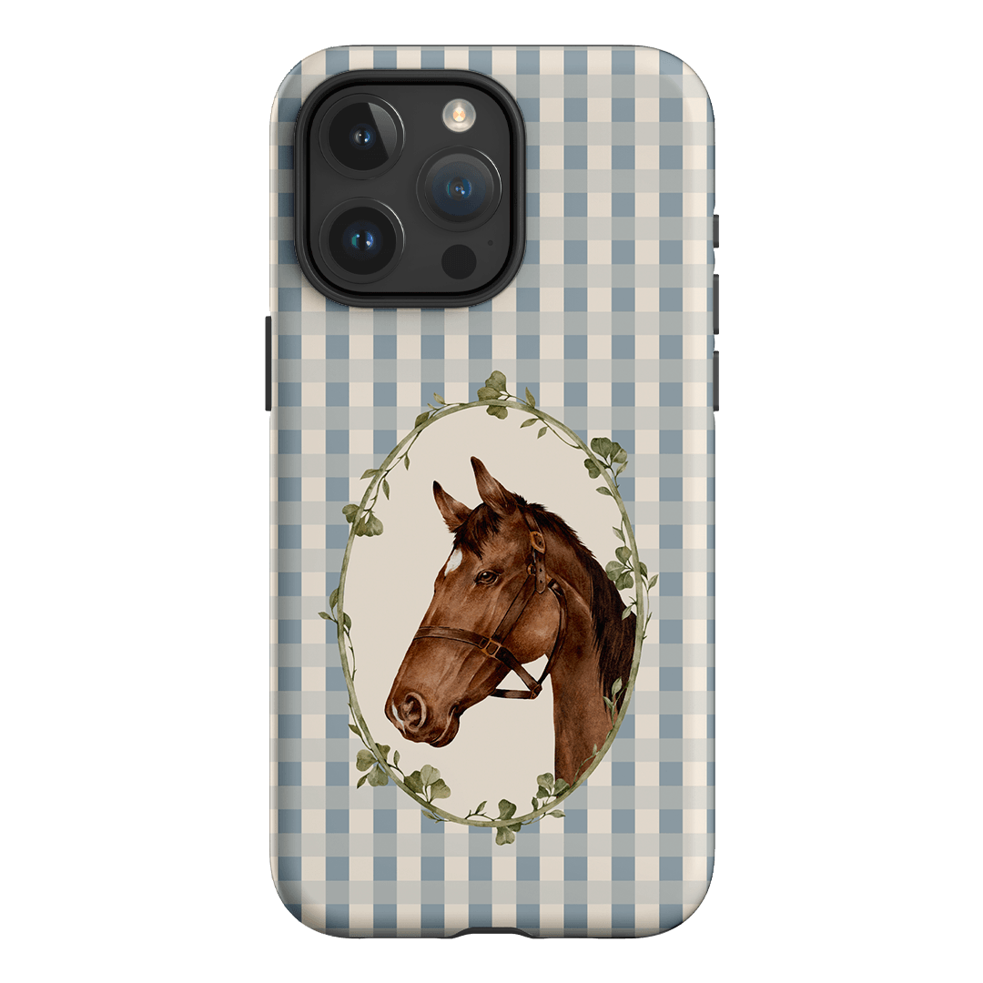Gingham Horse Printed Phone Cases iPhone 15 Pro Max / Armoured by Kasiags Art - The Dairy