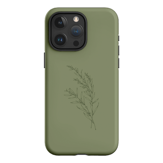 Khaki Wattle Printed Phone Cases iPhone 15 Pro Max / Armoured by Typoflora - The Dairy