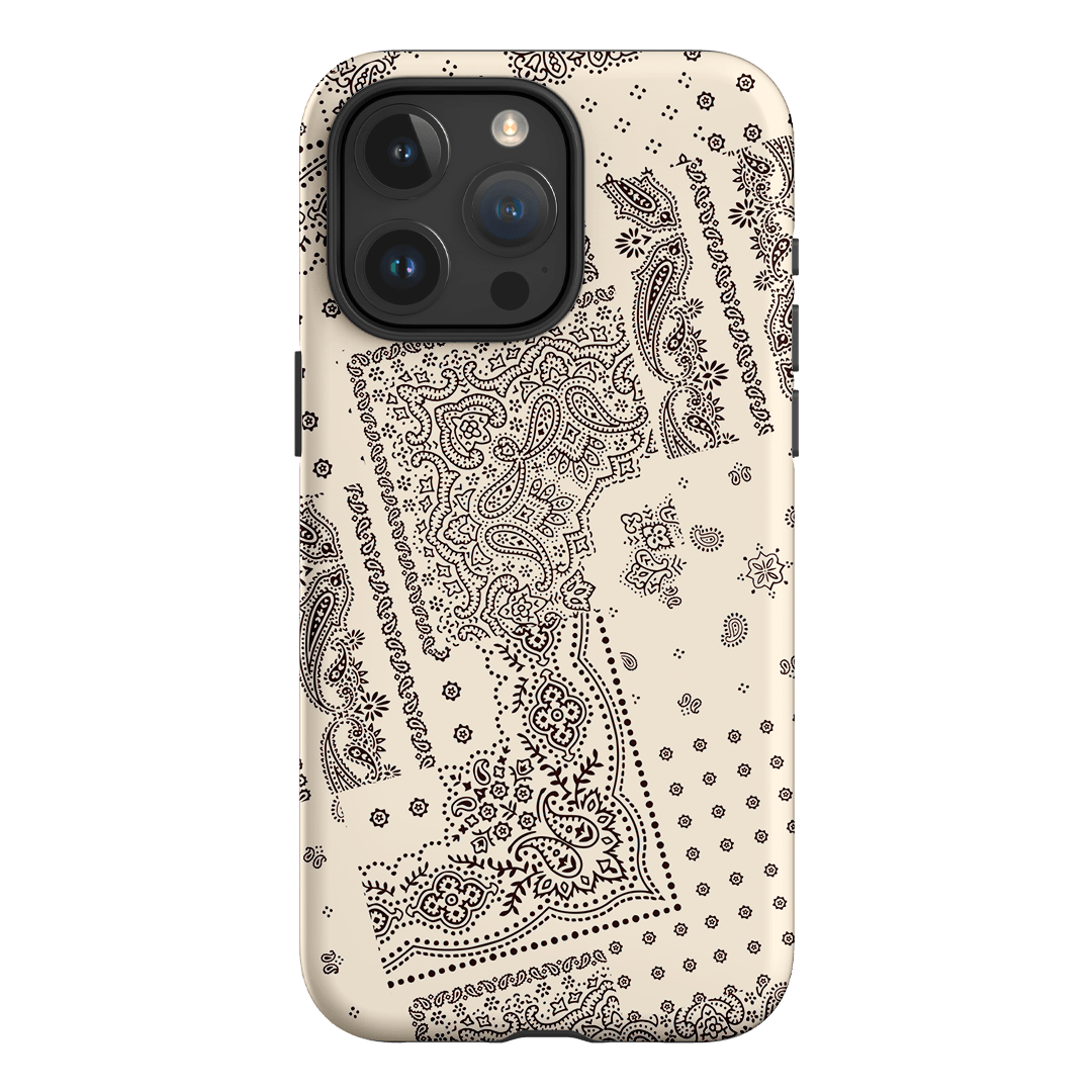 Paisley Ecru Printed Phone Cases iPhone 15 Pro Max / Armoured by The Dairy - The Dairy