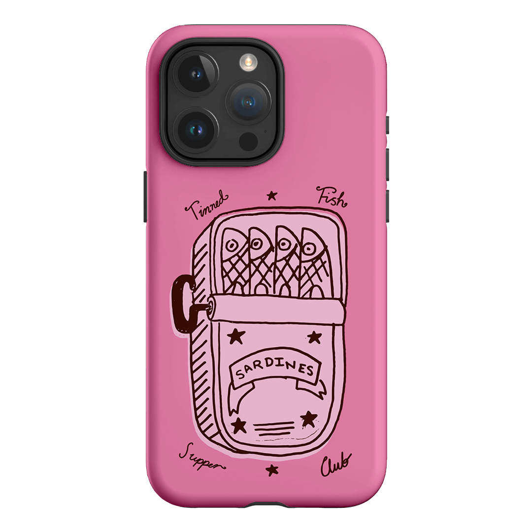 Sardine Social Pink Printed Phone Cases iPhone 15 Pro Max / Armoured by The Dairy - The Dairy