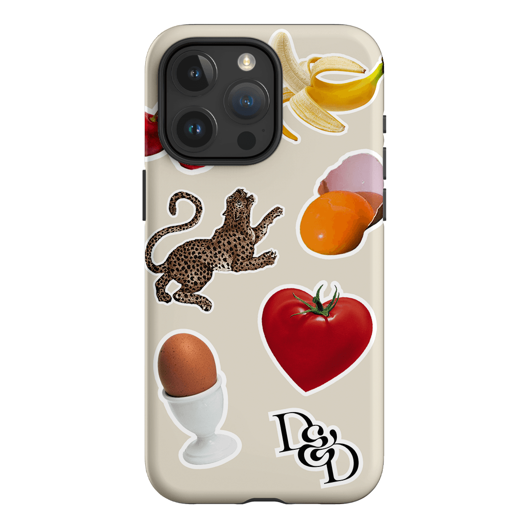 Sunday Stickers Cream Printed Phone Cases iPhone 15 Pro Max / Armoured by Desmond & Dempsey - The Dairy