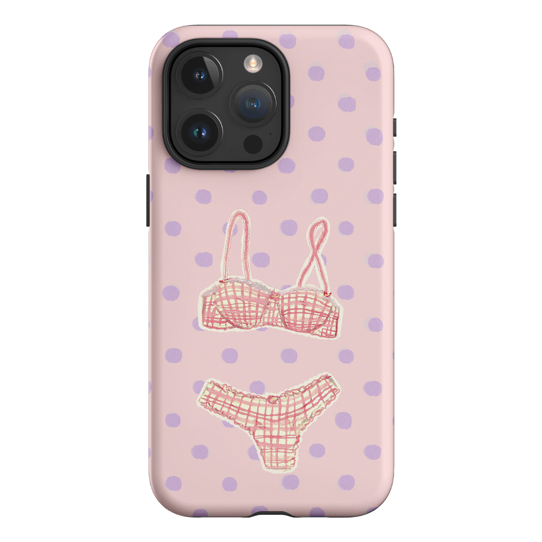Vintage Gingham Printed Phone Cases iPhone 15 Pro Max / Armoured by Kayla Carr - The Dairy