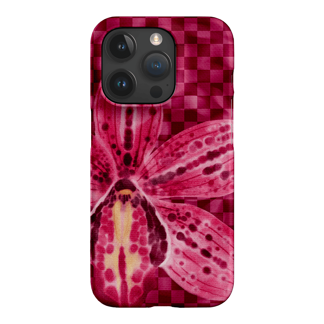 Check Orchid Printed Phone Cases iPhone 15 Pro / Snap by Sally Hungerford - The Dairy