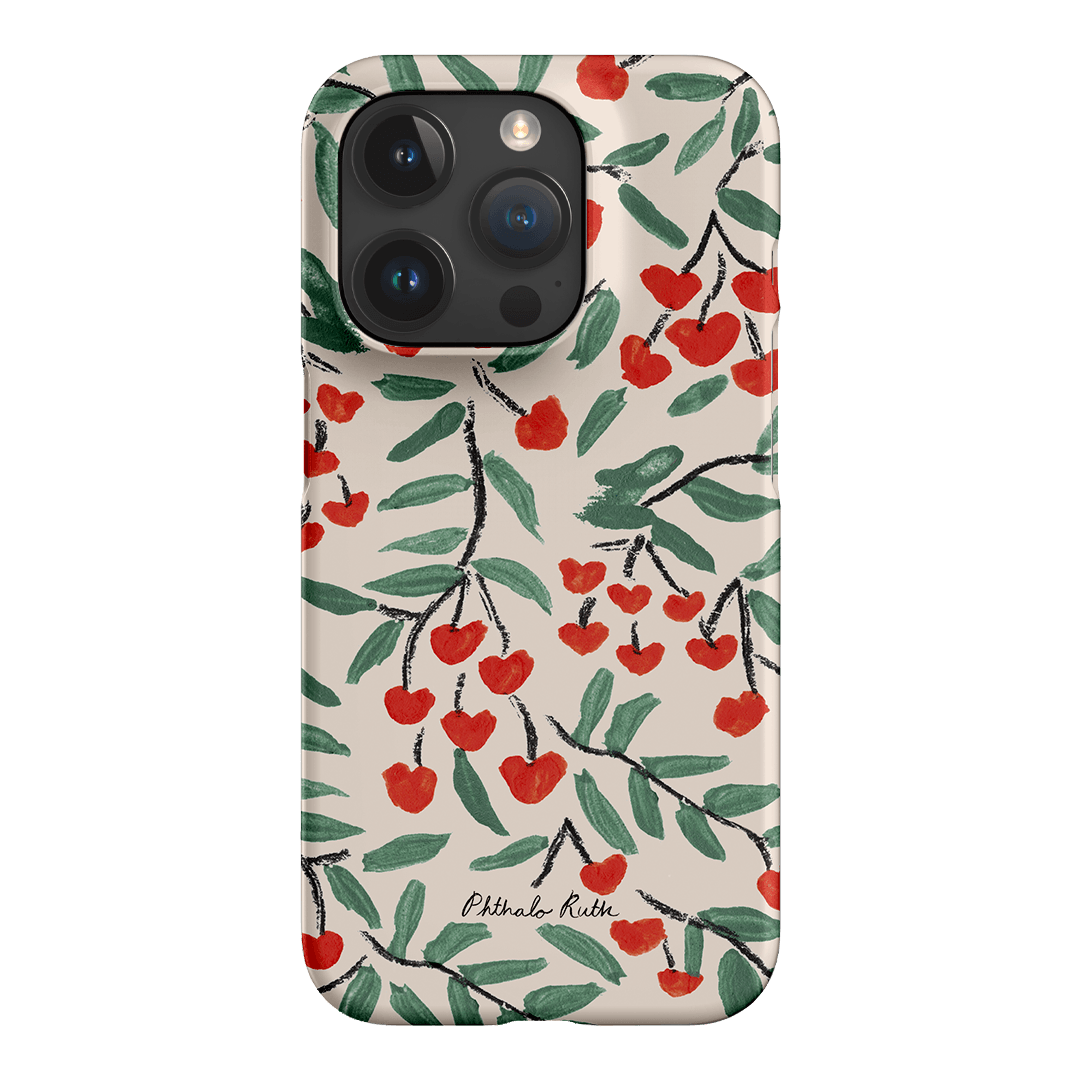 Cherry Love Printed Phone Cases iPhone 15 Pro / Snap by Phthalo Ruth - The Dairy