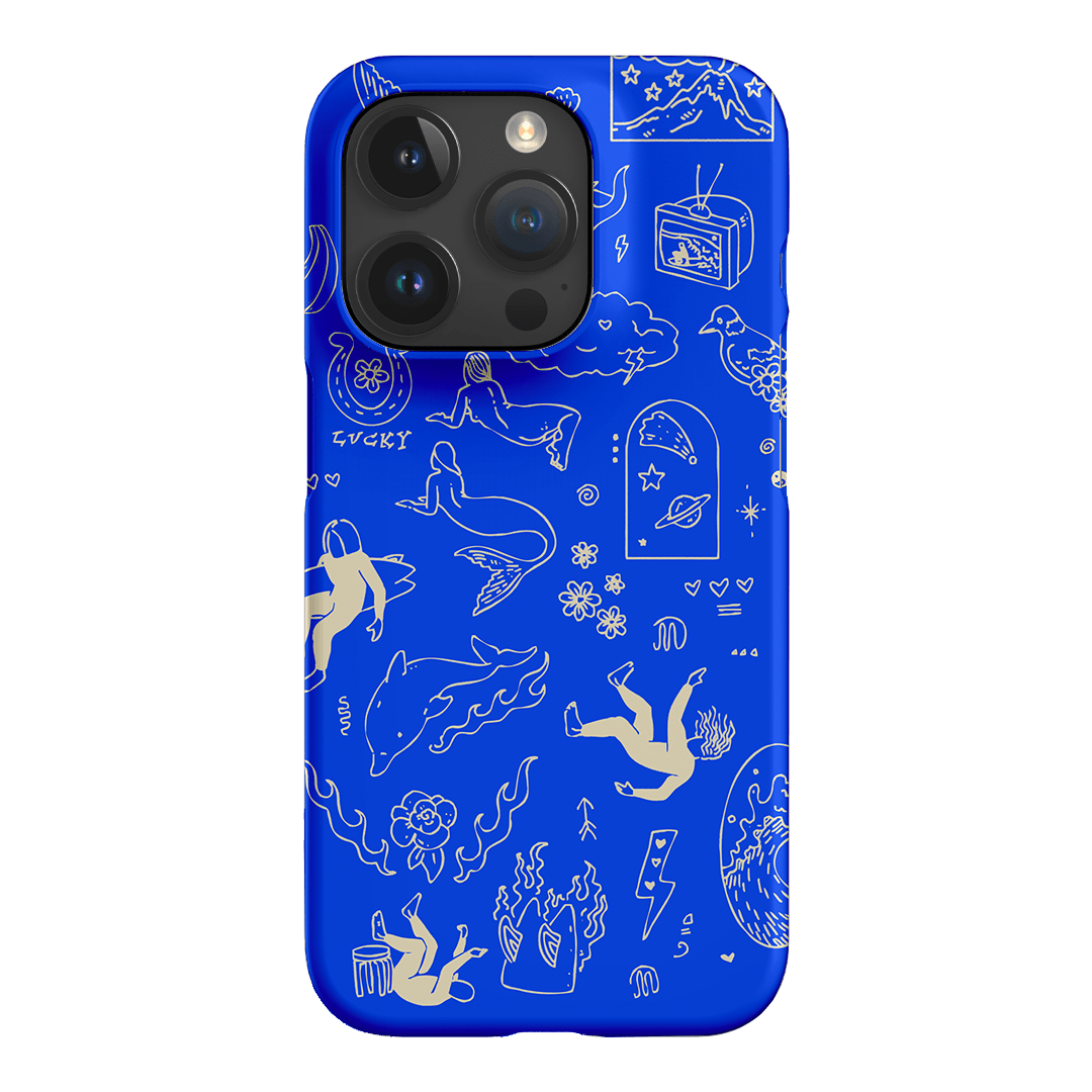 Easty Flash Blue Printed Phone Cases iPhone 15 Pro / Snap by Easty Beasty - The Dairy