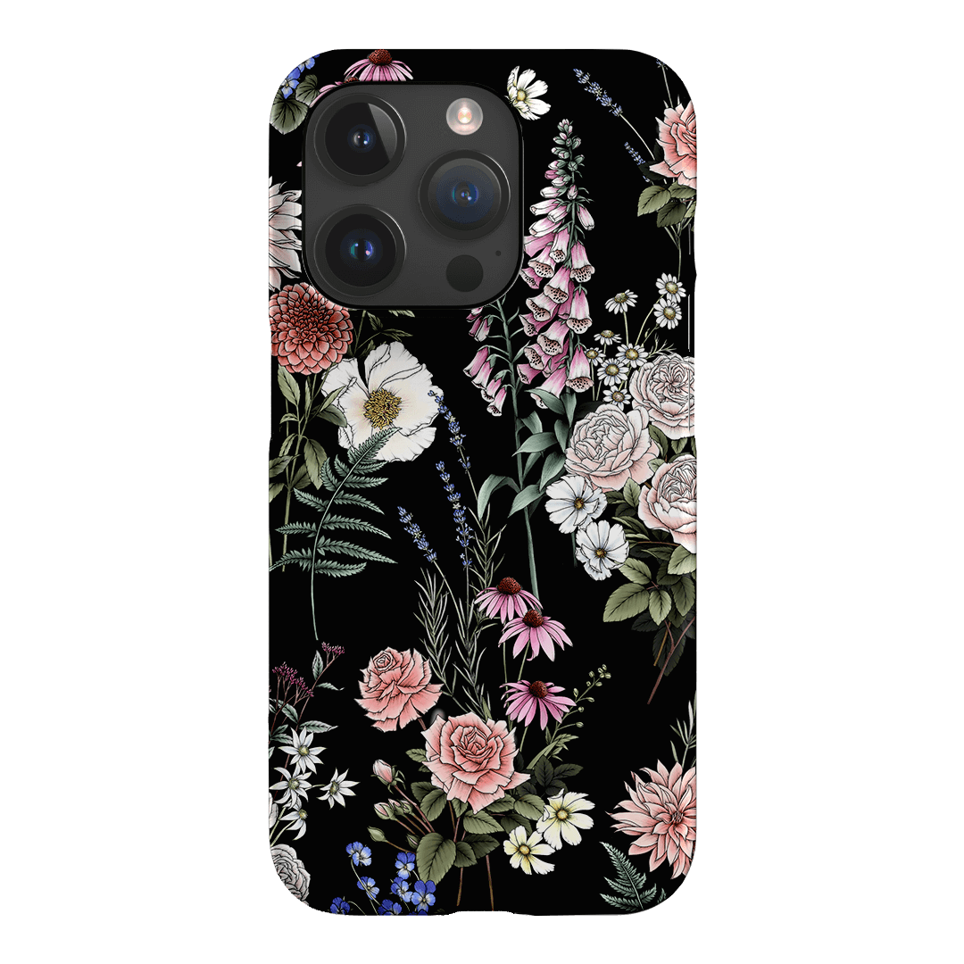 Garden Party Noir Printed Phone Cases iPhone 15 Pro / Snap by Typoflora - The Dairy