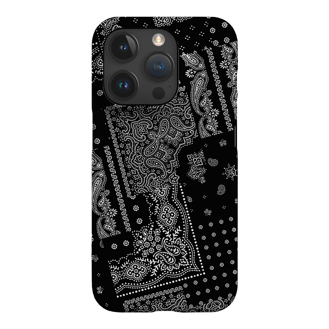 Paisley Noir Printed Phone Cases iPhone 15 Pro / Snap by The Dairy - The Dairy
