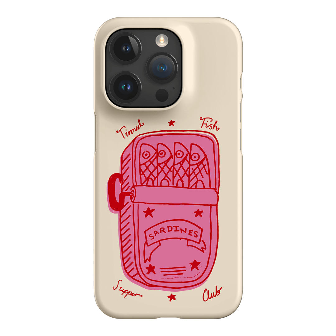 Sardine Social Red Printed Phone Cases iPhone 15 Pro / Snap by The Dairy - The Dairy