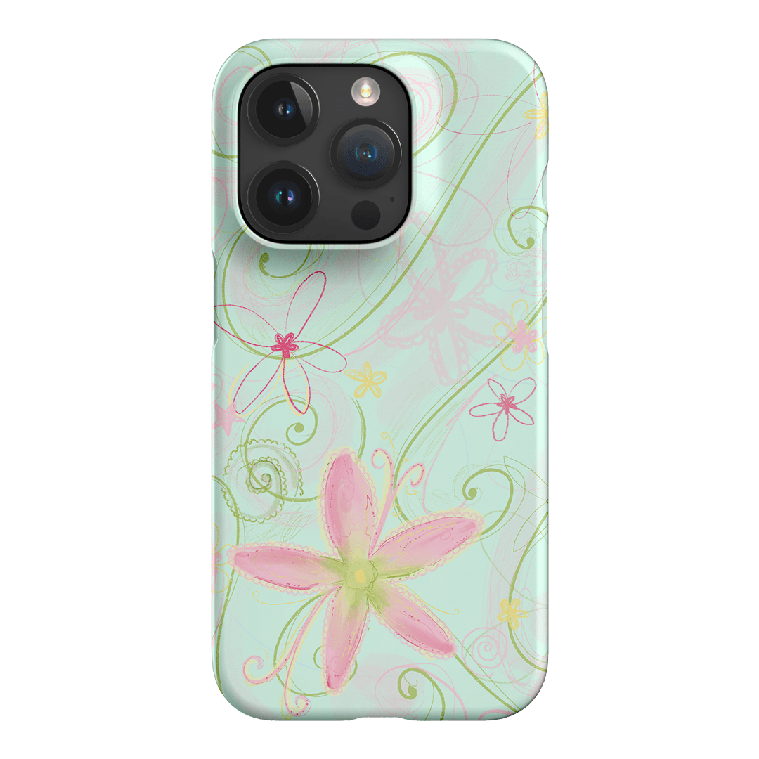 Swirl Blue Printed Phone Cases iPhone 15 Pro / Snap by Kayla Carr - The Dairy