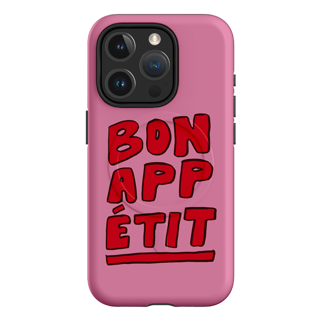 Bon Appetit Red Printed Phone Cases iPhone 15 Pro / Armoured MagSafe by The Dairy - The Dairy