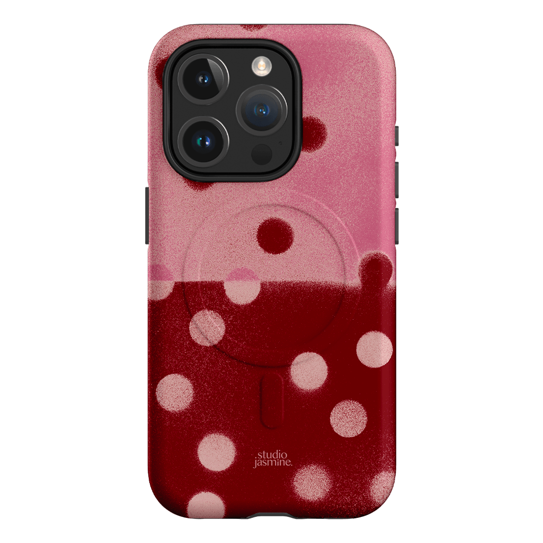 Cherry Polka Dot Printed Phone Cases iPhone 15 Pro / Armoured MagSafe by Jasmine Dowling - The Dairy
