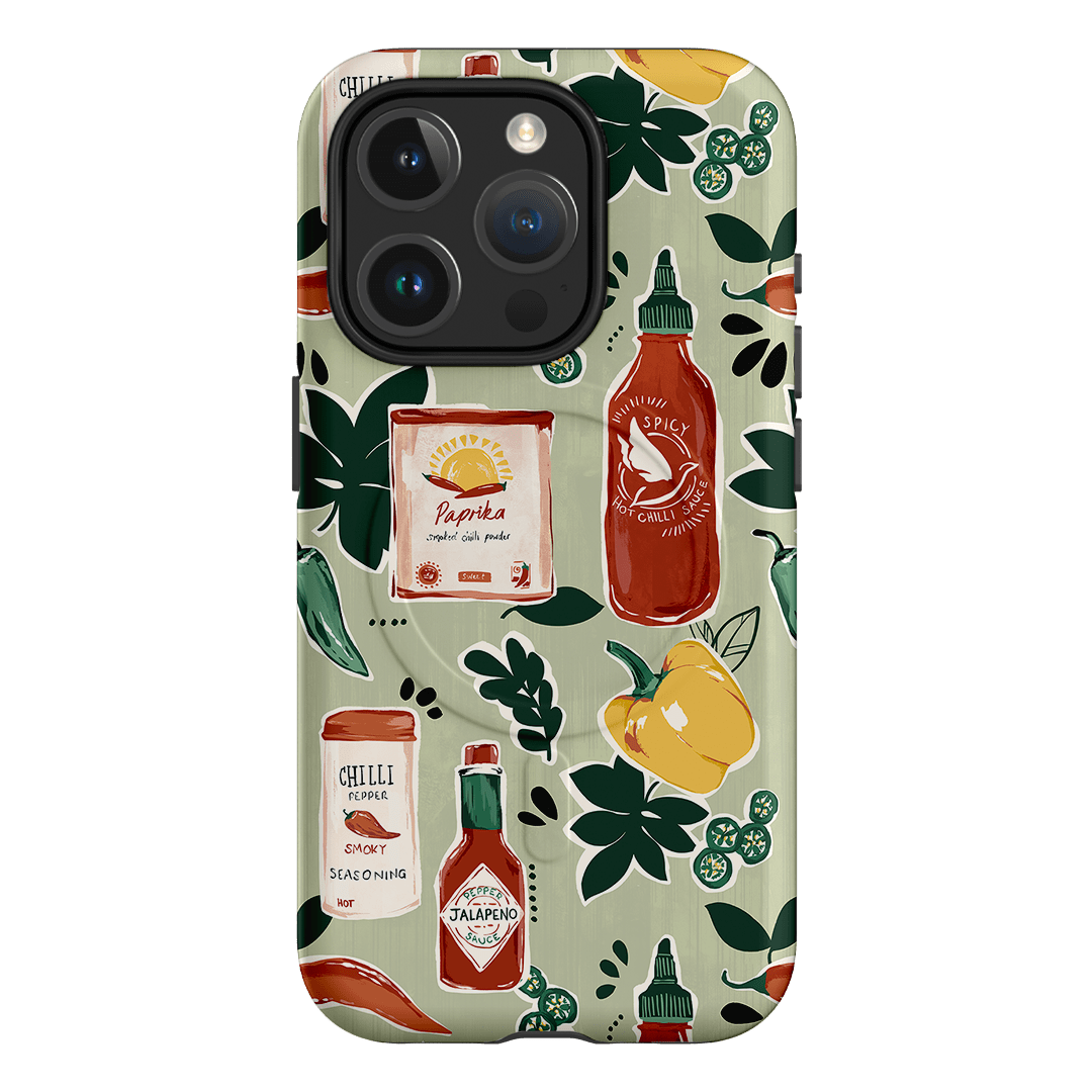 Chilli Pepper Printed Phone Cases iPhone 15 Pro / Armoured MagSafe by Charlie Taylor - The Dairy