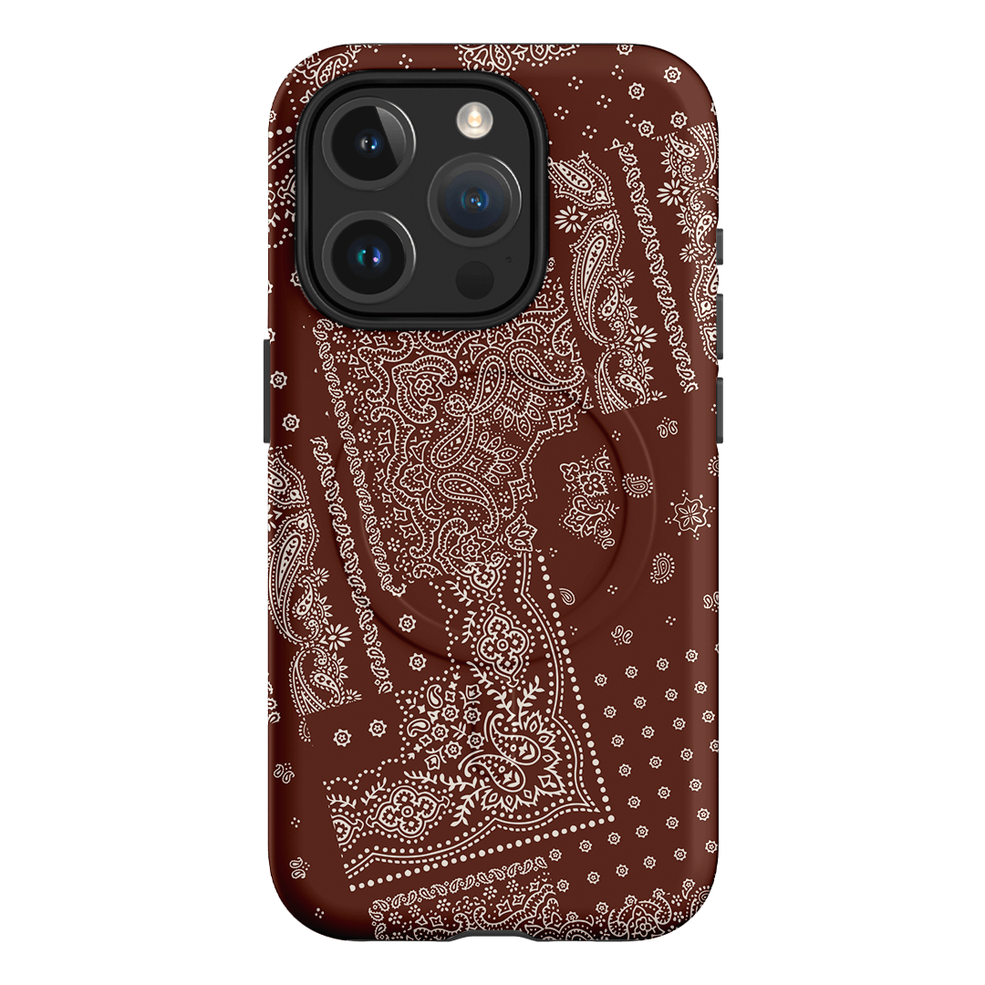 Paisley Cinnamon Printed Phone Cases iPhone 15 Pro / Armoured MagSafe by The Dairy - The Dairy