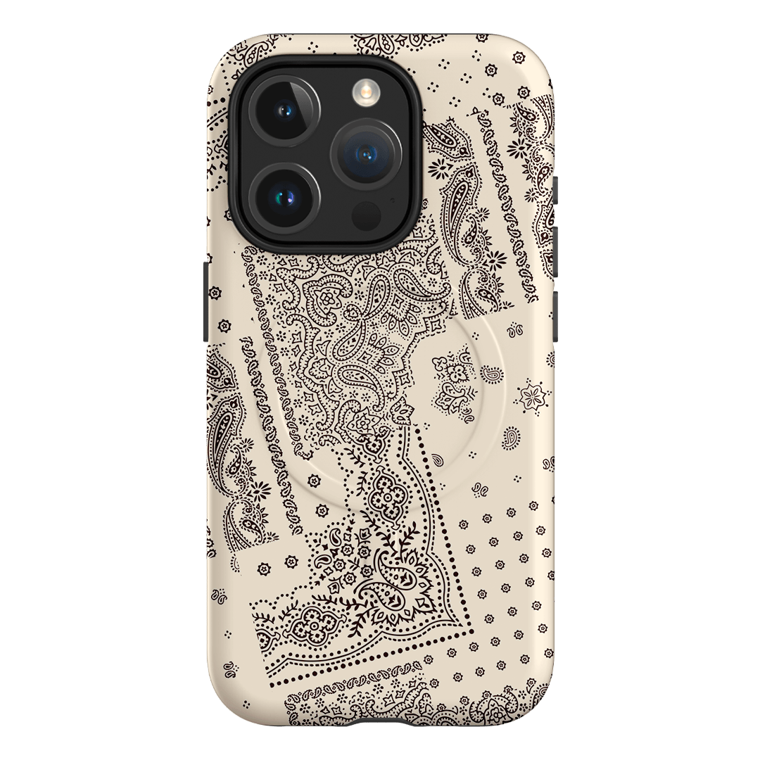 Paisley Ecru Printed Phone Cases iPhone 15 Pro / Armoured MagSafe by The Dairy - The Dairy