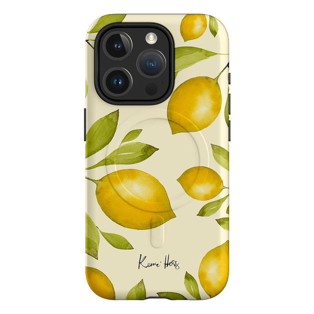 Summer Limone Printed Phone Cases iPhone 15 Pro / Armoured MagSafe by Kerrie Hess - The Dairy
