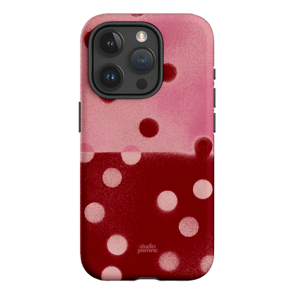 Cherry Polka Dot Printed Phone Cases iPhone 15 Pro / Armoured by Jasmine Dowling - The Dairy