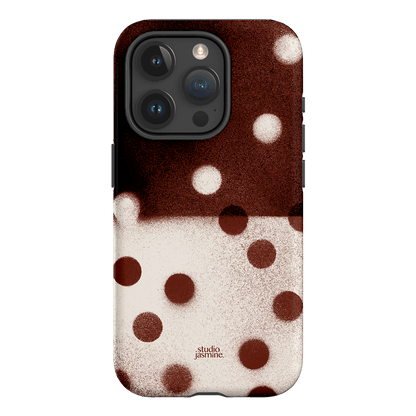 Espresso Polka Dot Printed Phone Cases iPhone 15 Pro / Armoured by Jasmine Dowling - The Dairy