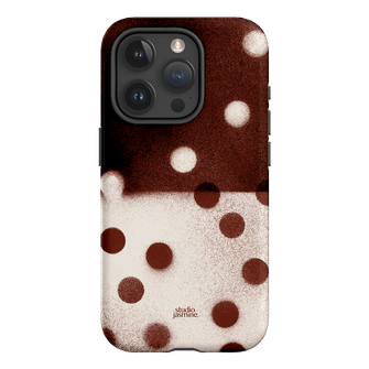 Espresso Polka Dot Printed Phone Cases iPhone 15 Pro / Armoured by Jasmine Dowling - The Dairy