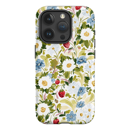 Garden Strawberries Printed Phone Cases iPhone 15 Pro / Armoured by Ellie Mae - The Dairy