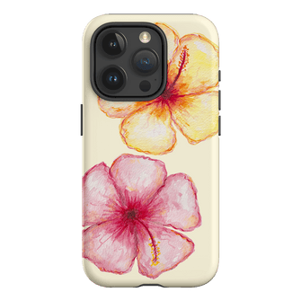 Hibiscus Flower Yellow Printed Phone Cases iPhone 15 Pro / Armoured by BG. Studio - The Dairy