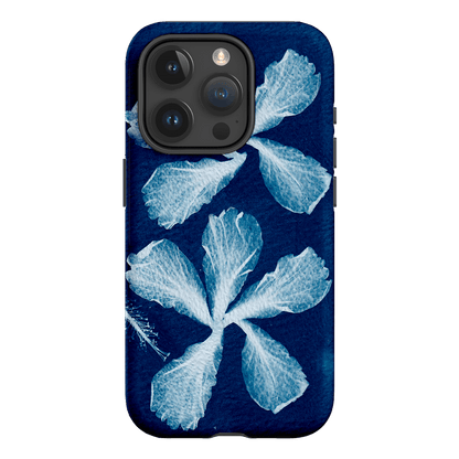 Hibiscus Cyanotype Printed Phone Cases iPhone 15 Pro / Armoured by Sally Hungerford - The Dairy