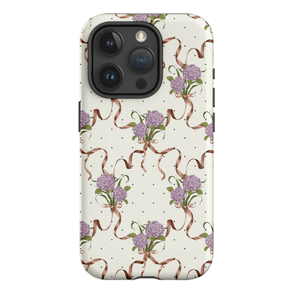 Hydrangea Ribbon Printed Phone Cases iPhone 15 Pro / Armoured by Veronica Tucker - The Dairy