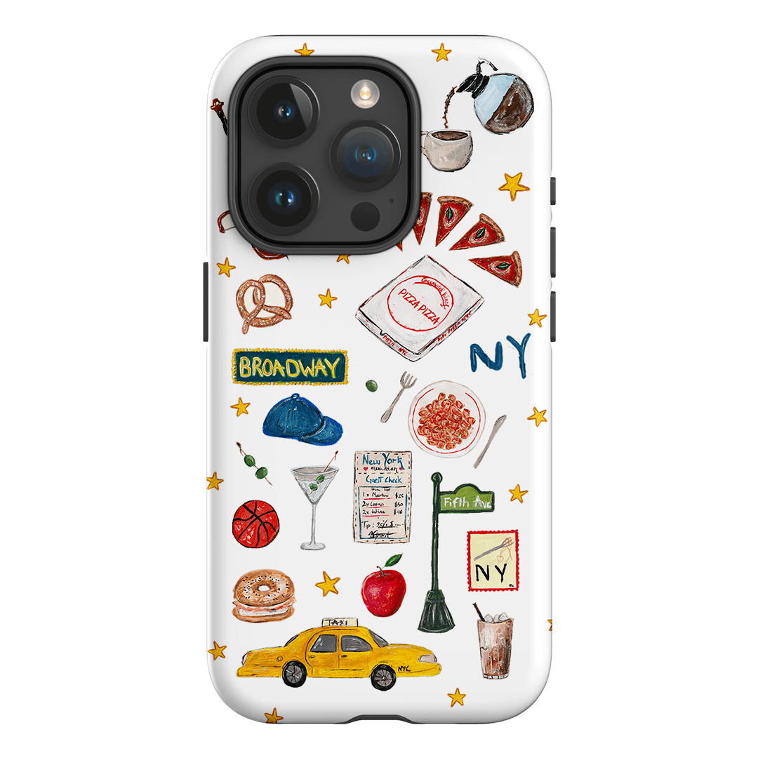 NYC White Printed Phone Cases iPhone 15 Pro / Armoured by BG. Studio - The Dairy