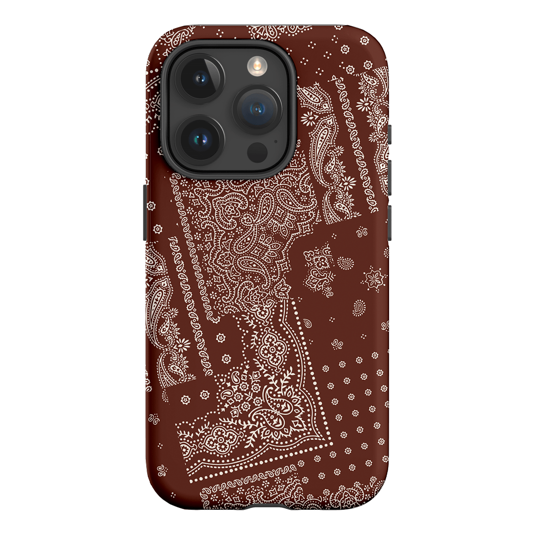 Paisley Cinnamon Printed Phone Cases iPhone 15 Pro / Armoured by The Dairy - The Dairy