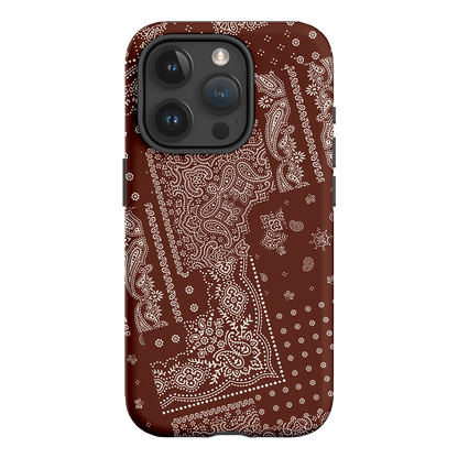 Paisley Cinnamon Printed Phone Cases iPhone 15 Pro / Armoured by The Dairy - The Dairy