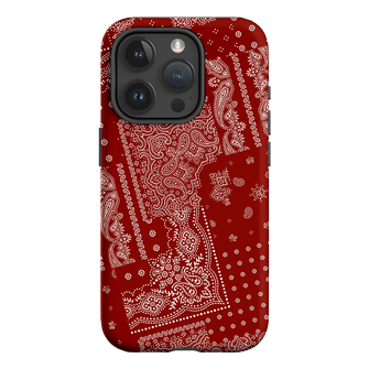 Paisley Crimson Printed Phone Cases iPhone 15 Pro / Armoured by The Dairy - The Dairy